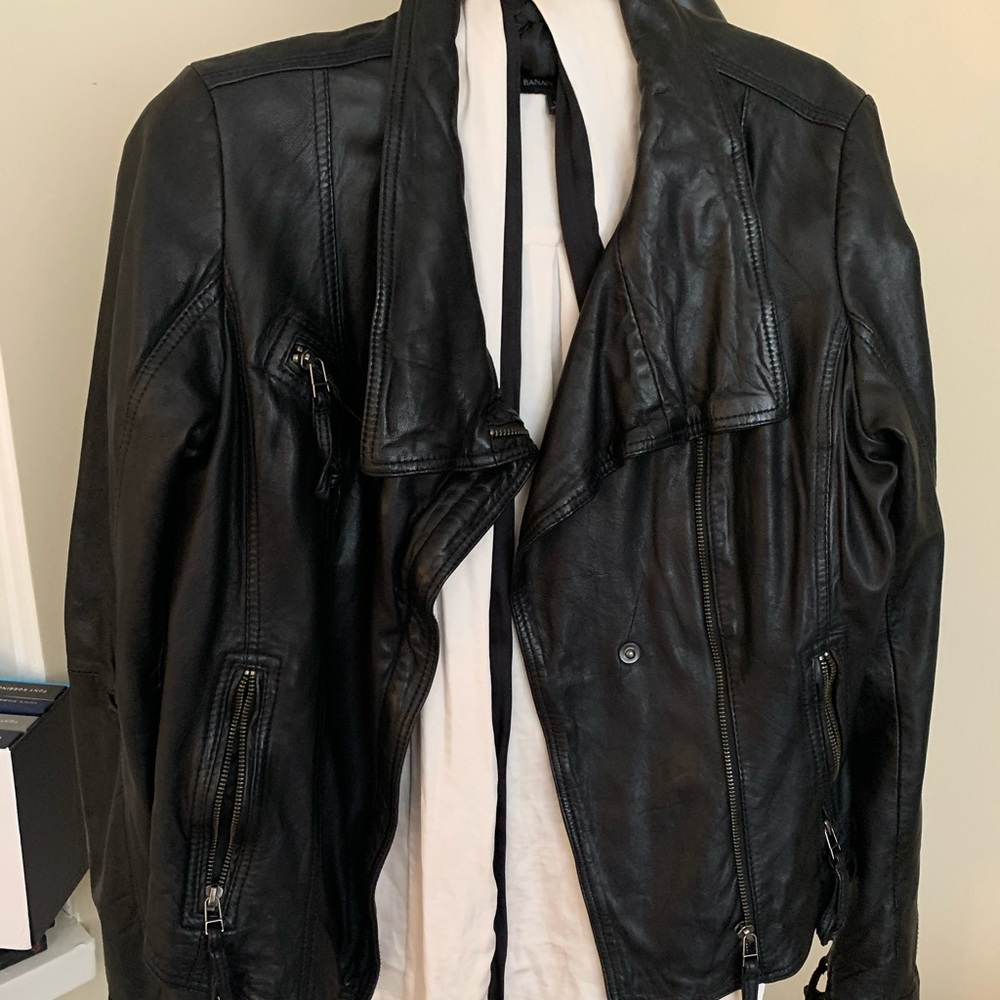 LEATHER MOTO jacket